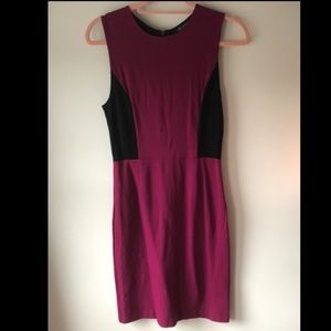 Maroon and Black Dress